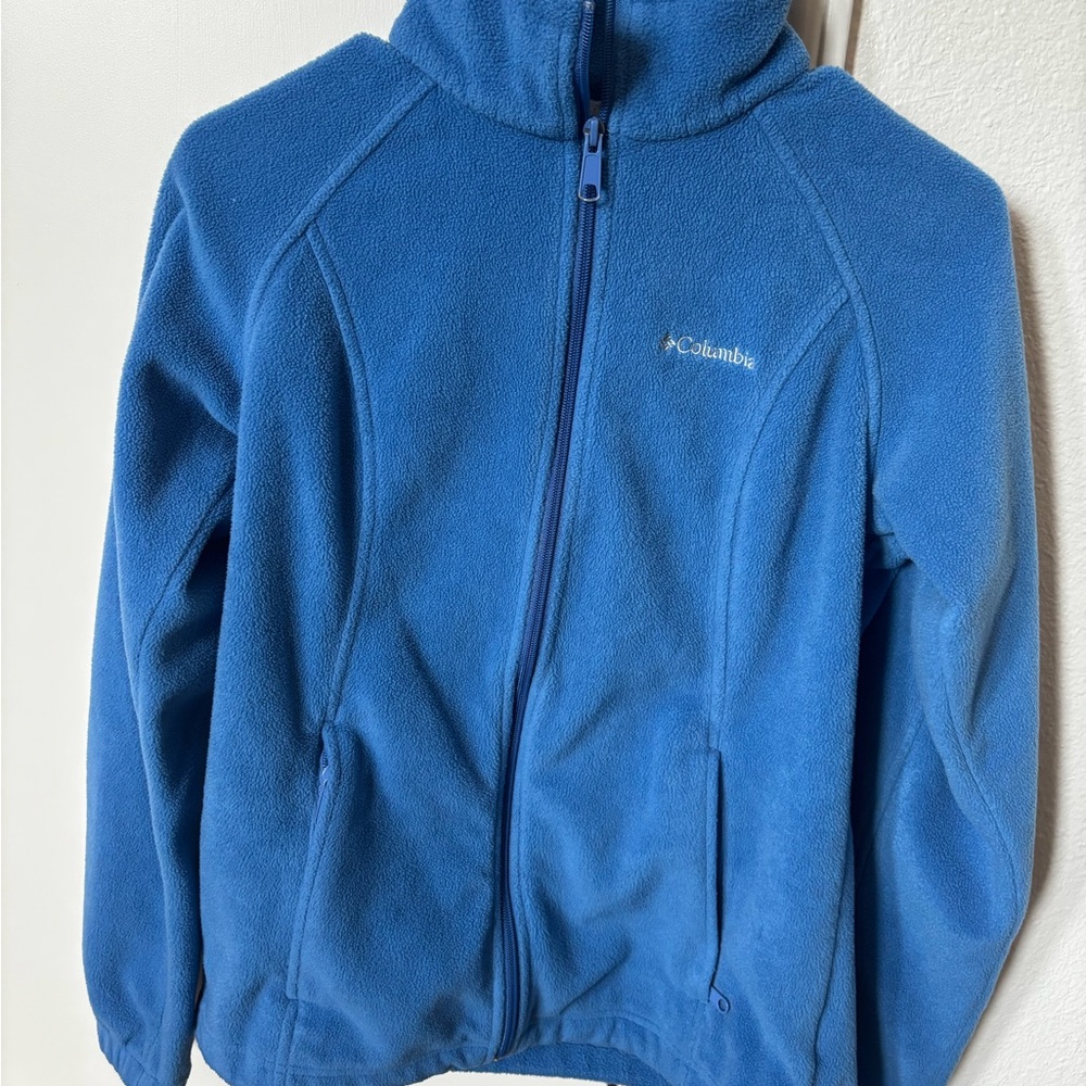 Columbia Women's Full Zip Lightweight Fleece Jacket Small, Blue